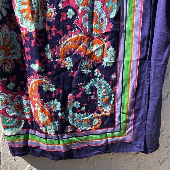 ANTHROPOLOGIE MAEVE Purple Bandana Paisley… - Picture 7 of 9